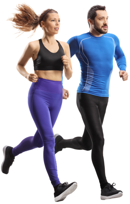 Healthy running couple